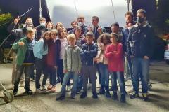 Luca Lorenzi e gli altri protagonisti del video "Over the Moon" di Elodie