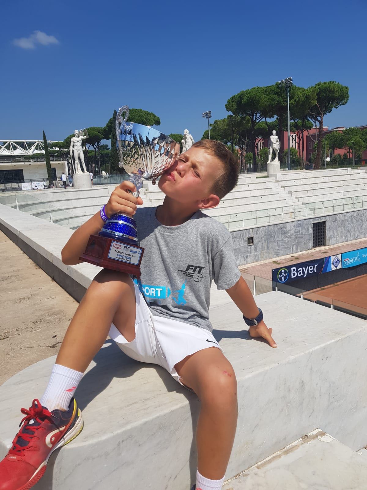 Dennis Spircu felice al Foro Italico