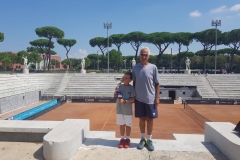 Dennis Spircu con il maestro Corrado Rosti al Foro Italico