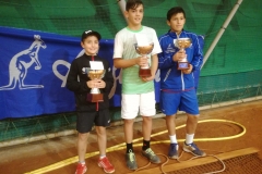 I vincitori del Master giovanile maschile: Pompei, Capacci e Paci