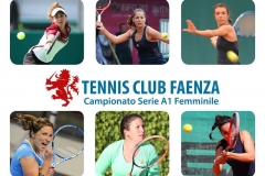 In questo collage fotografico le giocatrici della squadra faentina