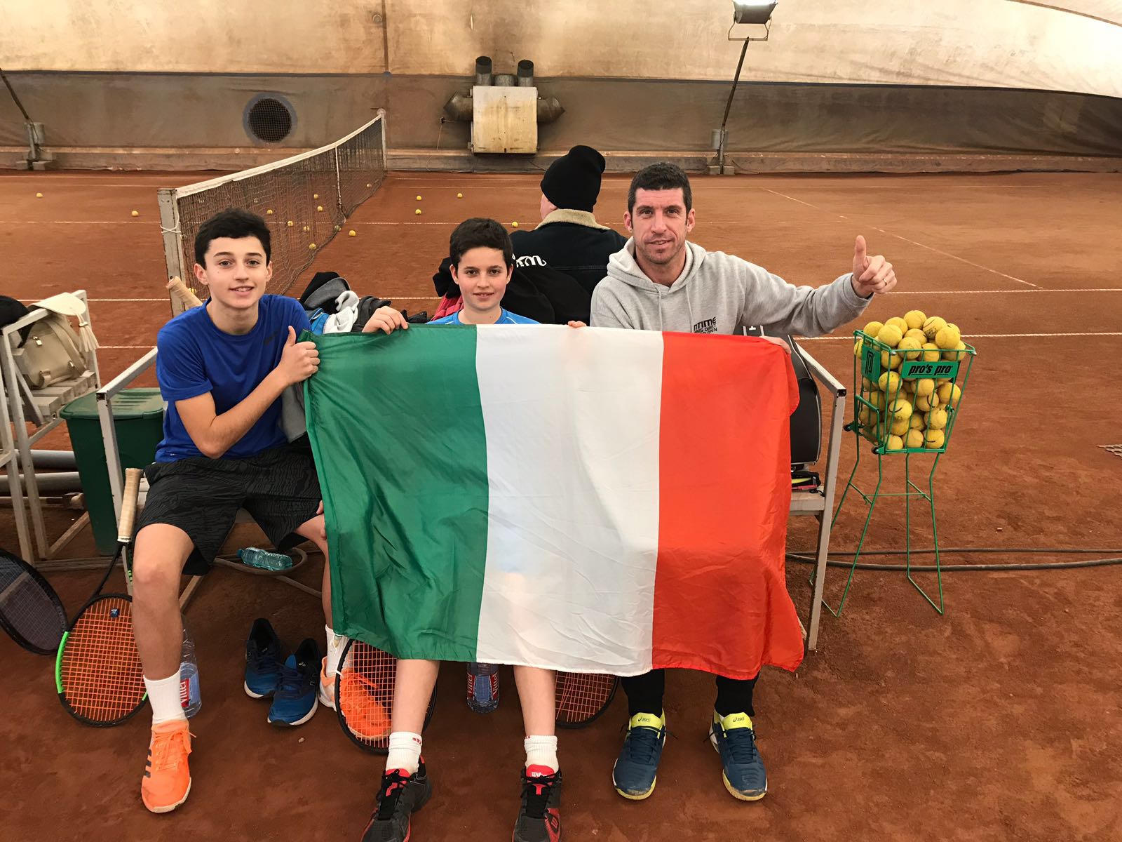 Edoardo Lanza Cariccio in corsa per il tabellone principale nel torneo under 14 di Bucarest