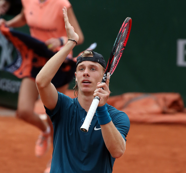 Roland Garros: brilla Shapovalov, avanti anche Del Potro e Cilic