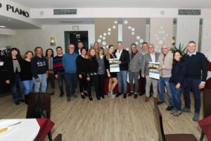 Massimiliano Narducci con sponsor e istituzioni nella serata all'Hotel Donatello 