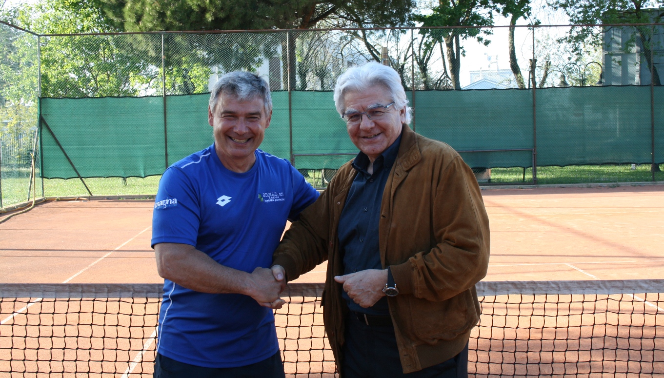 Cesare Guiotto con Angelo Montanari, titolare della So.Na.D