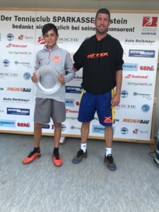 Fabio Leonardi con il suo tecnico Mattia Amadori