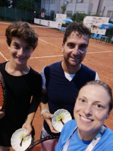 Gianni Mengozzi e Thomas Del Bianco con Elisa Vandi, presidente del Venustas