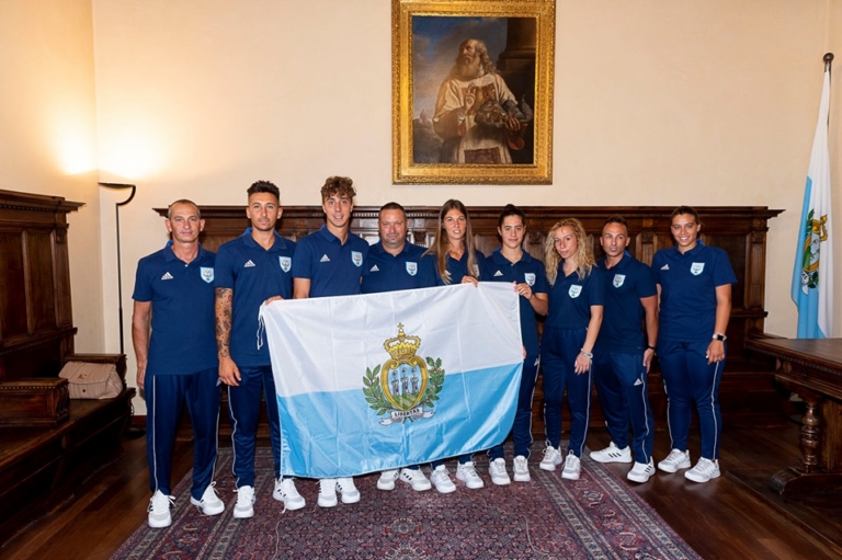 Le delegazioni sammarinesi per i Beach Games a Palazzo Pubblico