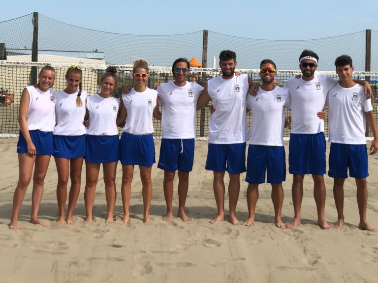 La Nazionale italiana di beach tennis per i Mediterranean Beach Games