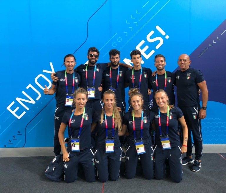 La azionale italiana di beach tennis a Patrasso