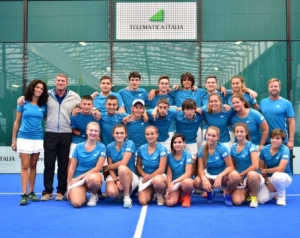 Mondiali junior padel: gli azzurrini con i loro tecnici