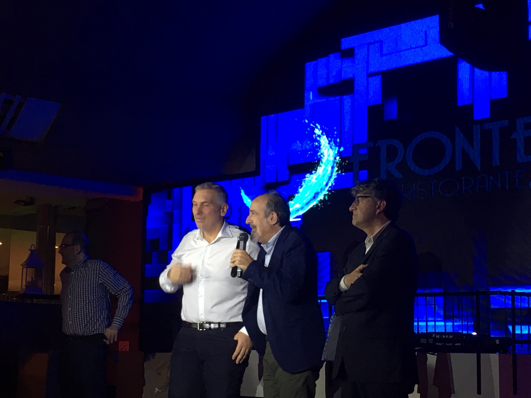 Gilberto Fantini, presidente FIT Emilia Romagna, il tecnico Omar Urbinati e Alessandro Giuliani