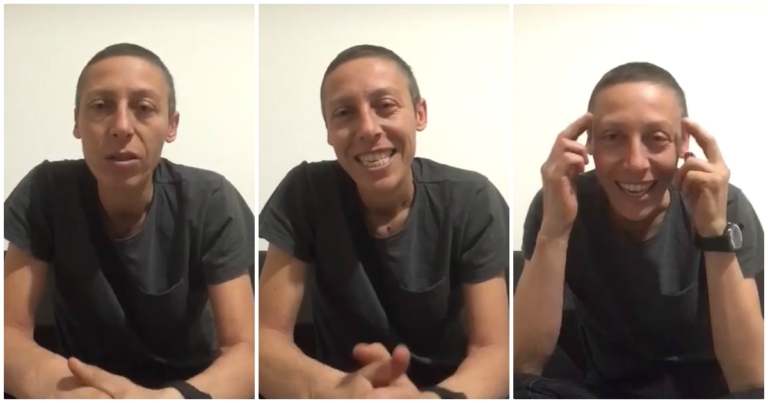 Francesca Schiavone in alcuni passaggi del video