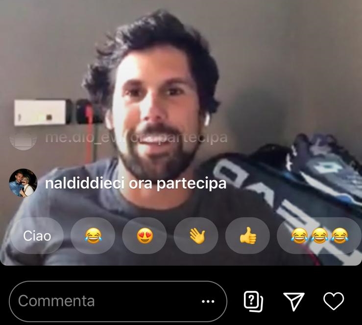 Federico Gaio durante la "live"