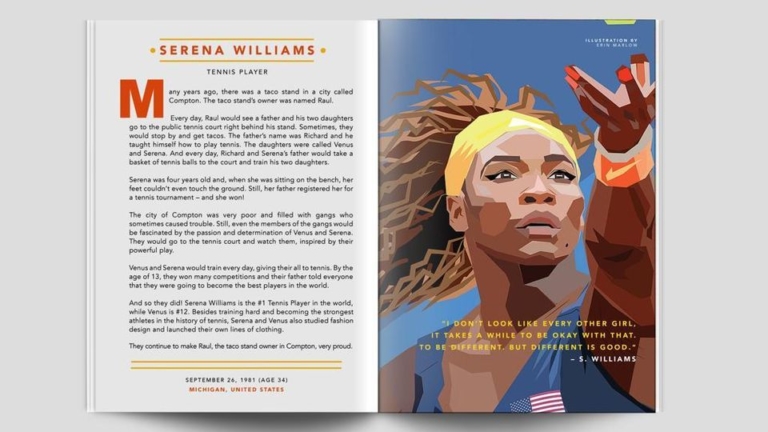 Serena Williams in "Storie della Buonanotte per bambine ribelli"