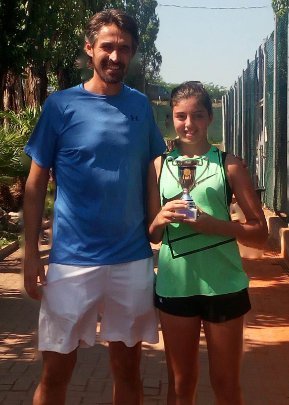 Sveva Azzurra Pansica con il tecnico Igor Gaudi