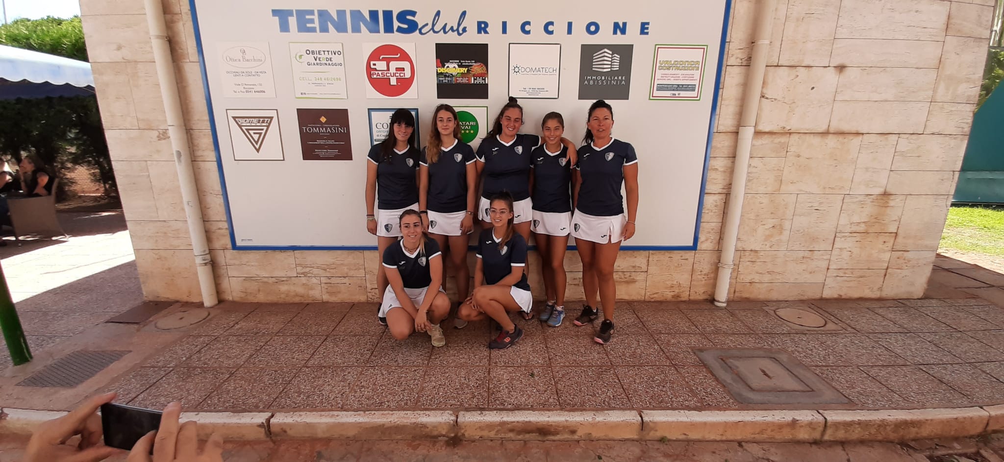 La squadra di serie C femminile del Tennis Club Riccione