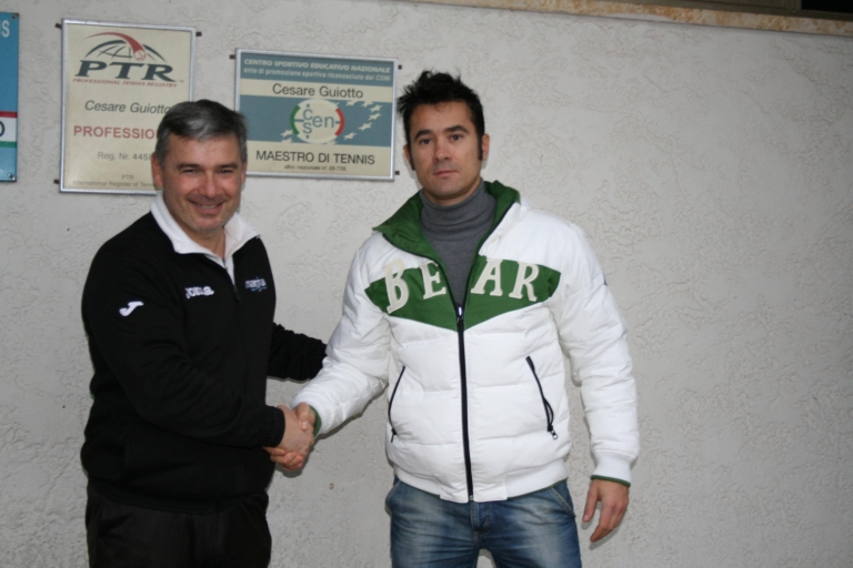 Alex Fabbri con il presidente del Marina Sport Center, Cesare Guiotto