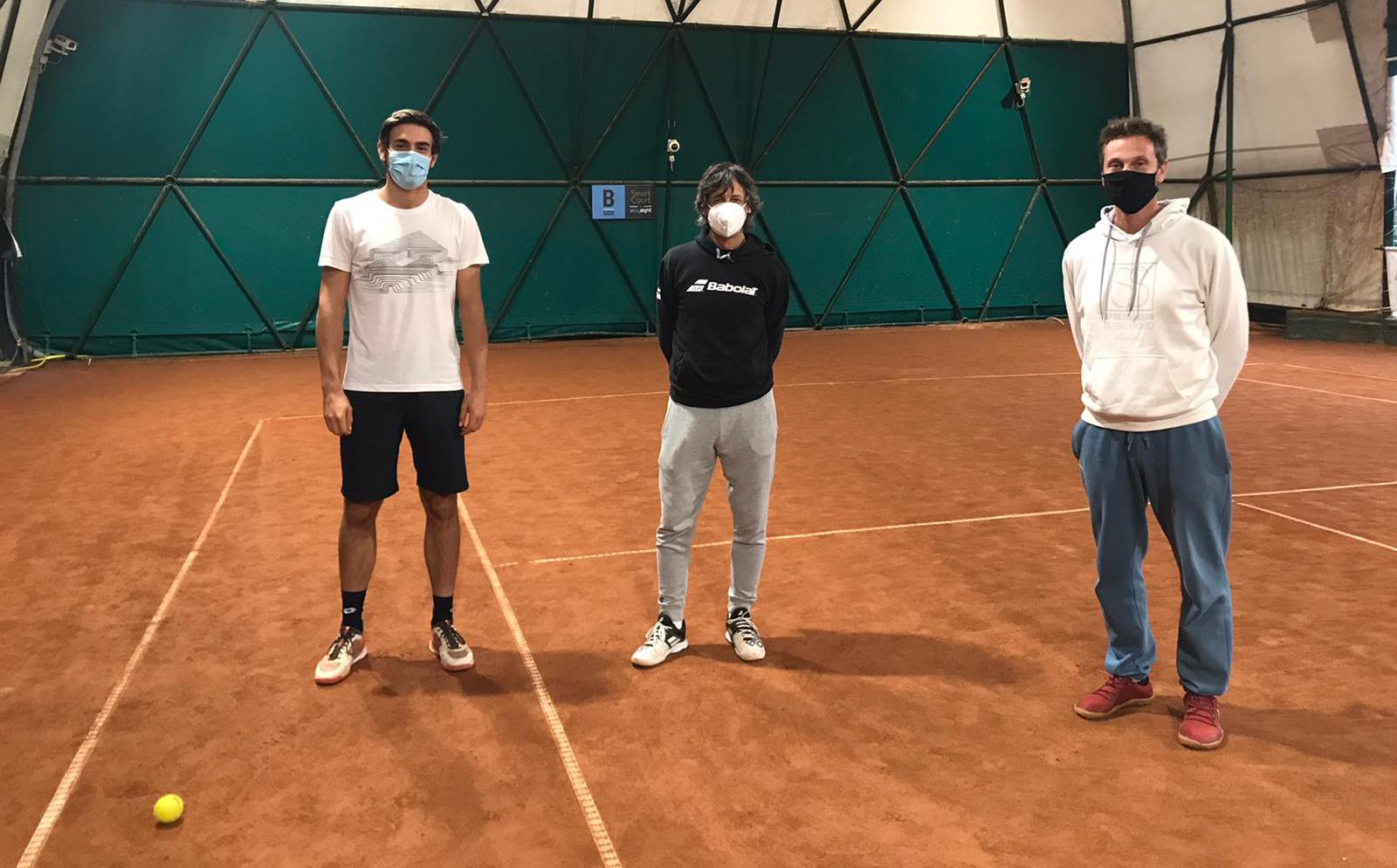 Enrico Dalla Valle con Danilo Pizzorno e Francesco De Laurentiis