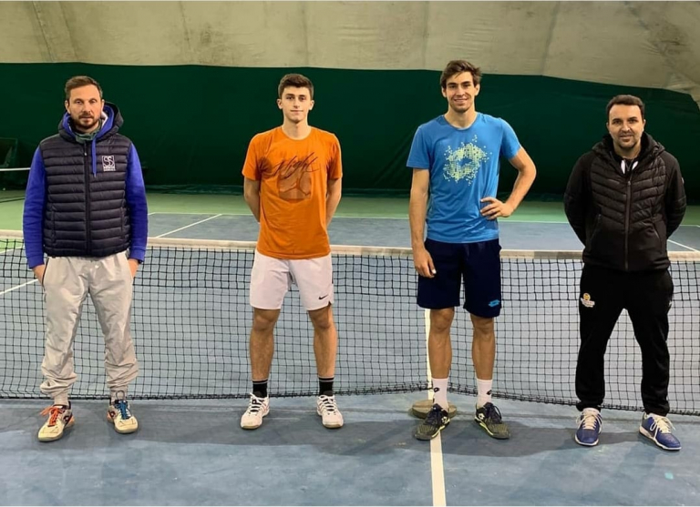 Enrico Dalla Valle con Luca Nardi e coach