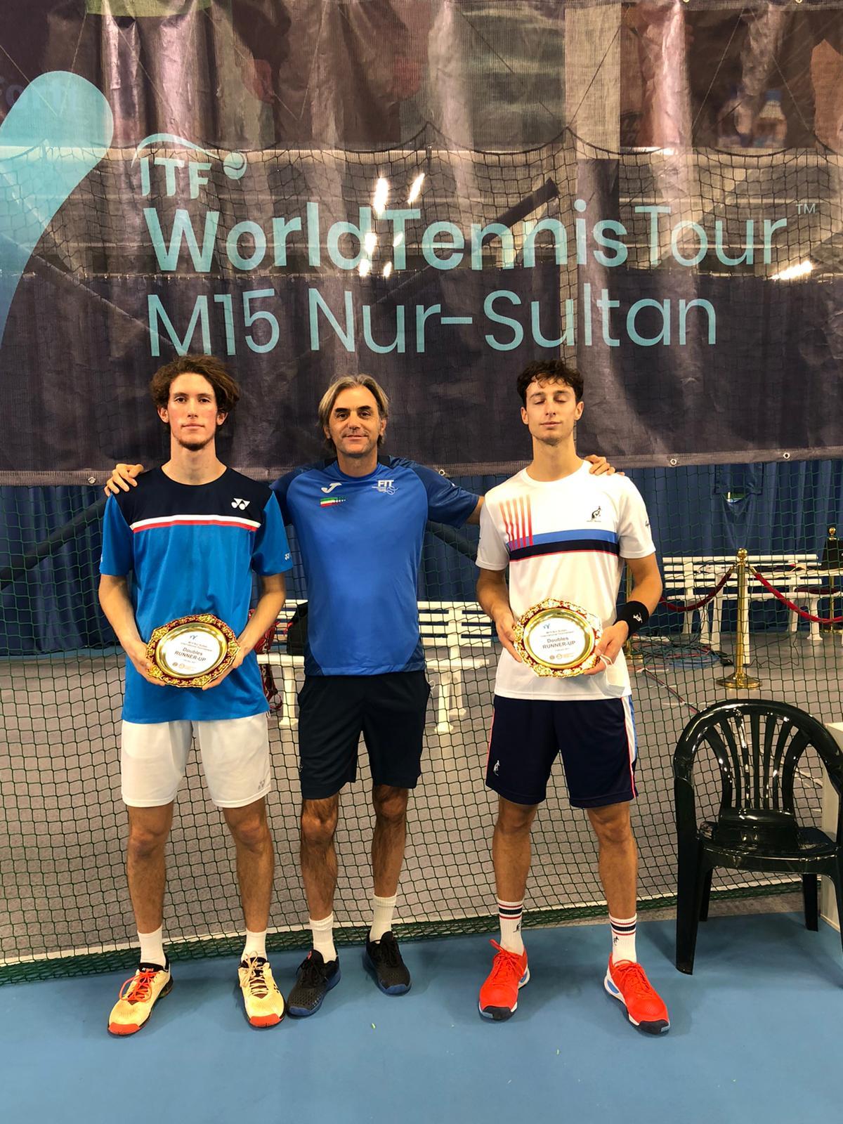 Francesco Maestrelli, coach Gabrio Castrichella e Francesco Forti