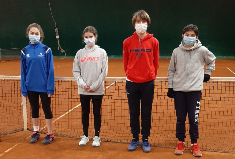 I quattro finalisti del torneo under 14 Joma Tour di Faenza