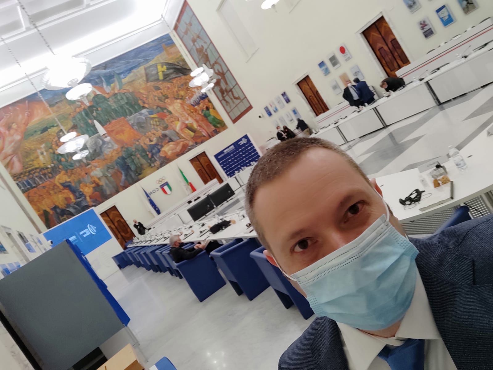 Il delegato della Fst, Stefano Pazzini, all’assemblea della Federazione Internazionale Padel