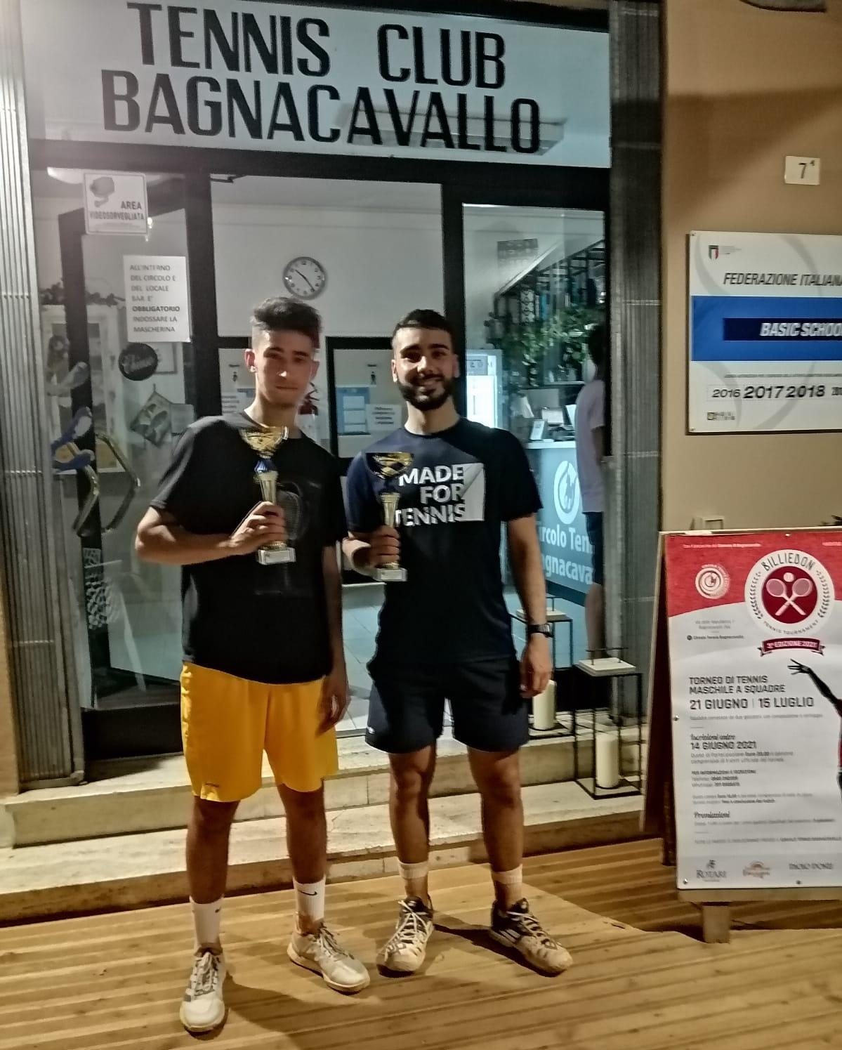 Uva e Curzi trionfano nel torneo del Circolo Tennis Bagnacavallo