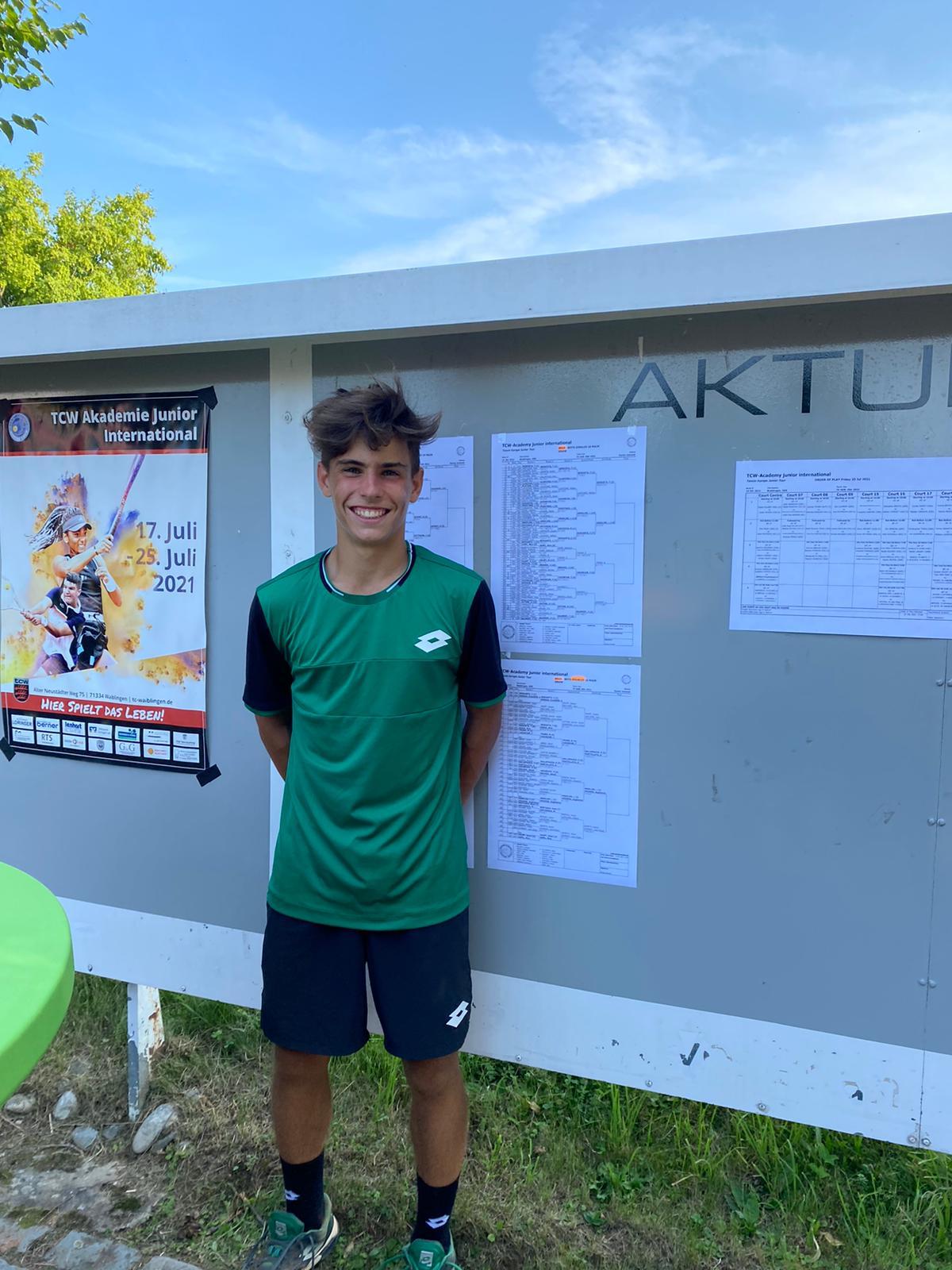 Angelini-show nel Tennis Europe Under 16 di Weiblingen: semifinale in singolare e finale in doppio