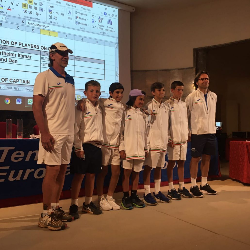 presentazione della selezione italiana per la Lampo Trophy Nation Cup under 12