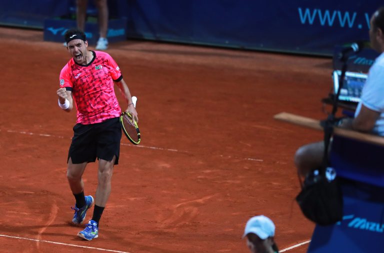 San Marino Open: l'esultanza di Marco Cecchinato