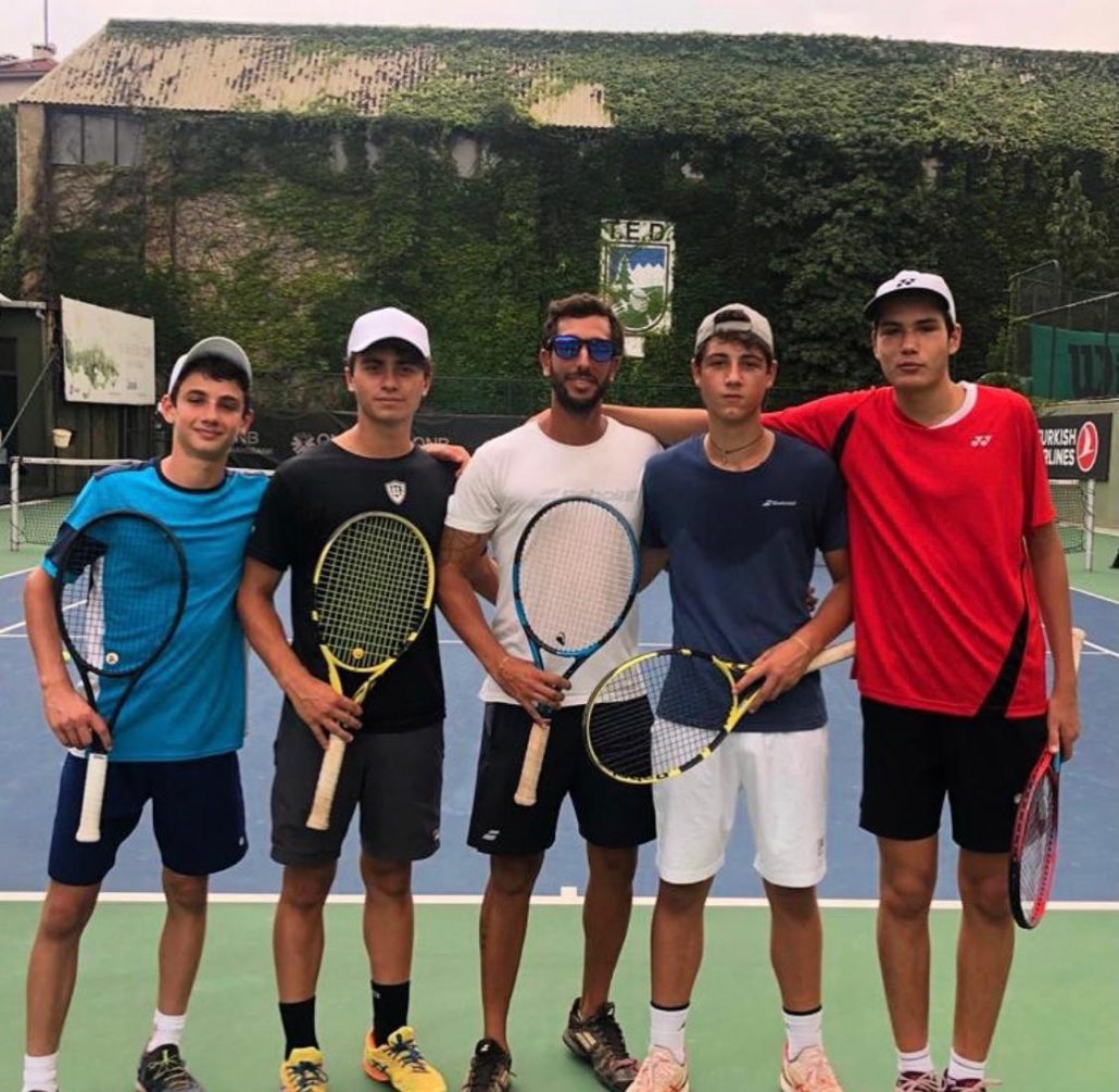 I quattro under 16 della Galimberti Tennis Academy a Istanbul con coach Toni Lo Paro