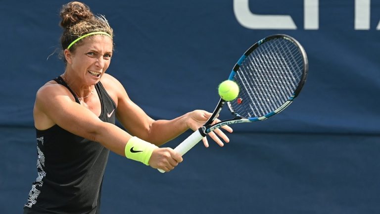Sara Errani in azione agli Us Open
