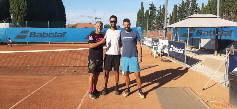 Giorgio Galimberti ed Igor Gaudi con Terence Vagba Nugent