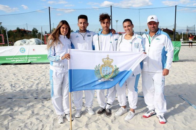 La Nazionale sammarinese di beach tennis agli Europei di Sofia