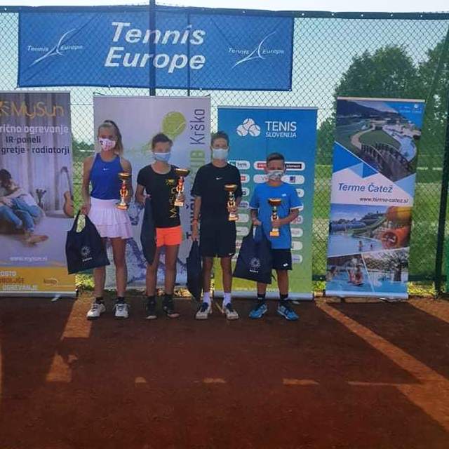 premiazione del torneo Under 12 Tennis Europe di Krsko, in Slovenia