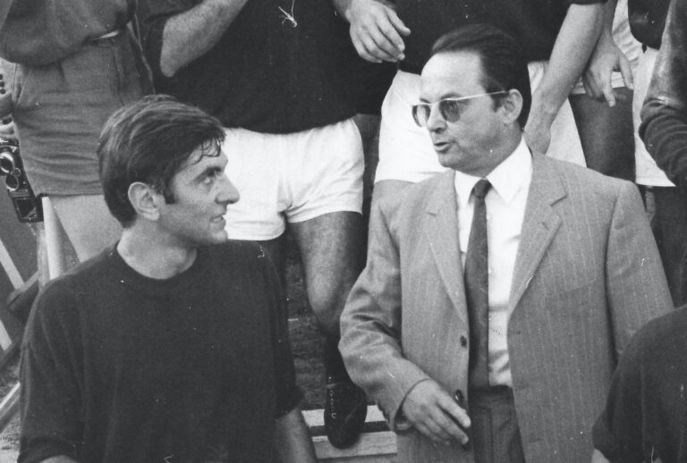 Edmondo Fabbri con Giacomo Bulgarelli