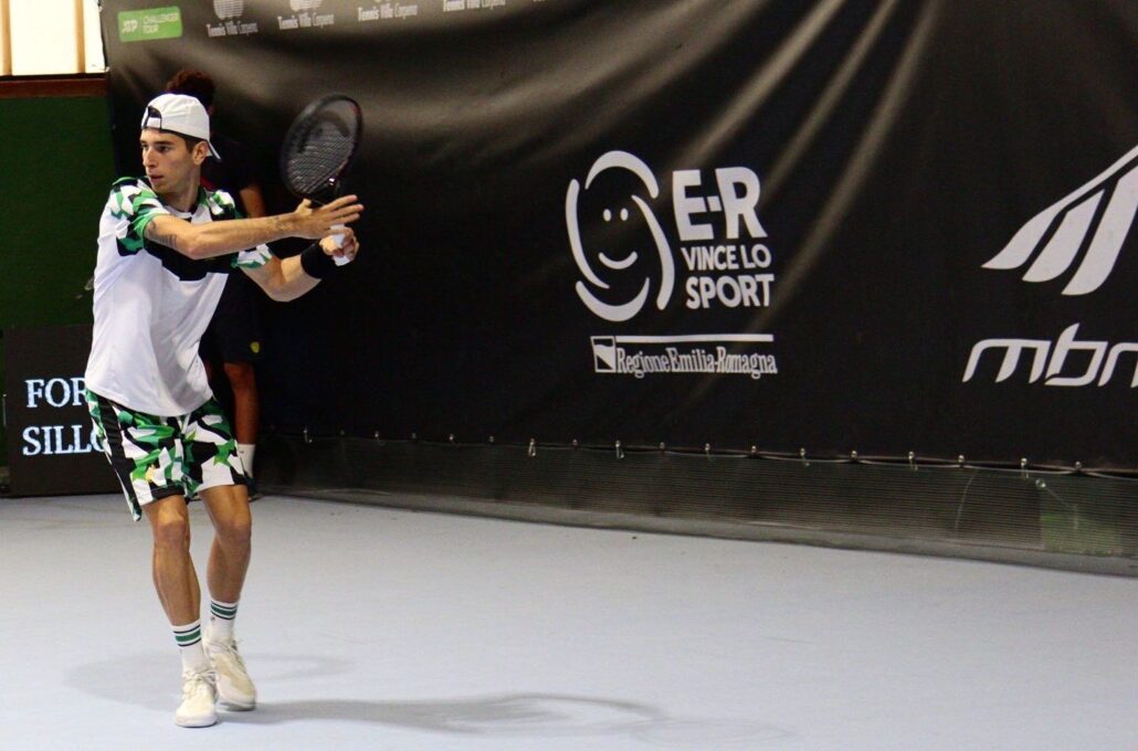 Matteo Gigante in azione sui campi del Villa Carpena