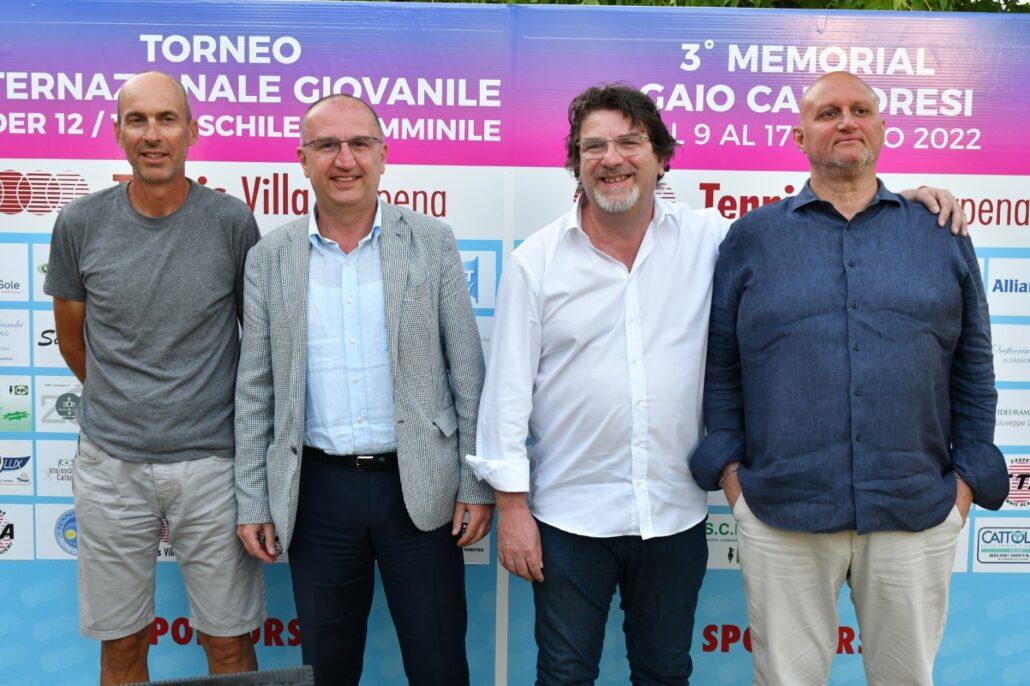 Gli organizzatori del torneo Tennis Europe under 12 e 16 al Tennis Villa Carpena