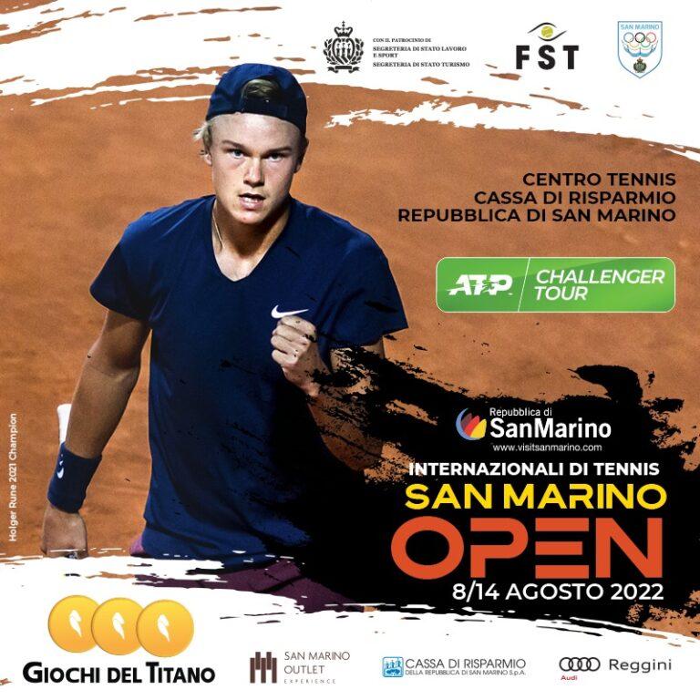 locandina edizione 2022 degli Internazionali di Tennis San Marino Open
