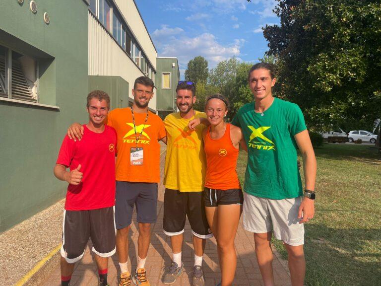 Il team di Tennix con Gabriele Bosio, Simone Vaccari e Vittoria Modesti