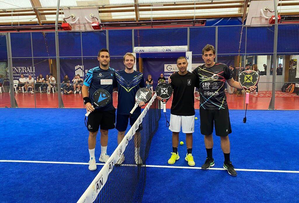 I protagonisti della finale maschile al Padeltown Forlì: Zanchini, Cicognani, Ayllon Tejero e Patracchini