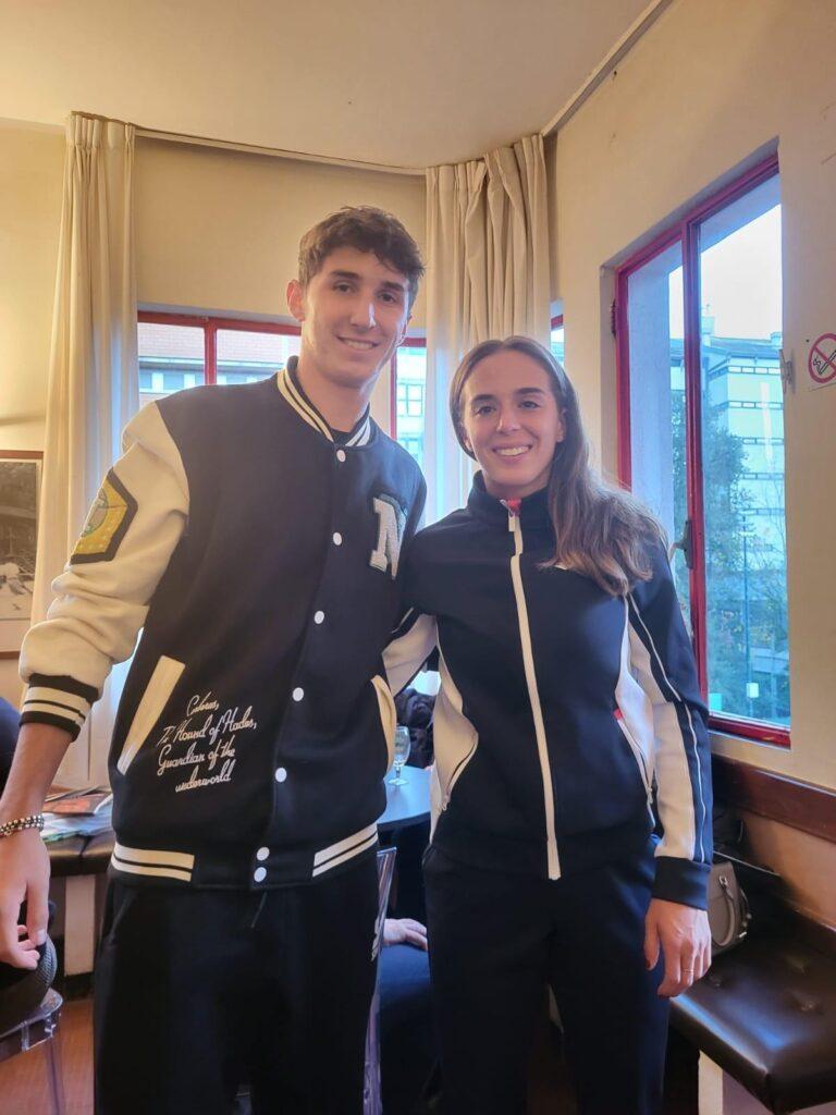 Federico Bondioli e Lucia Bronzetti a Genova prima dei campionati a squadre