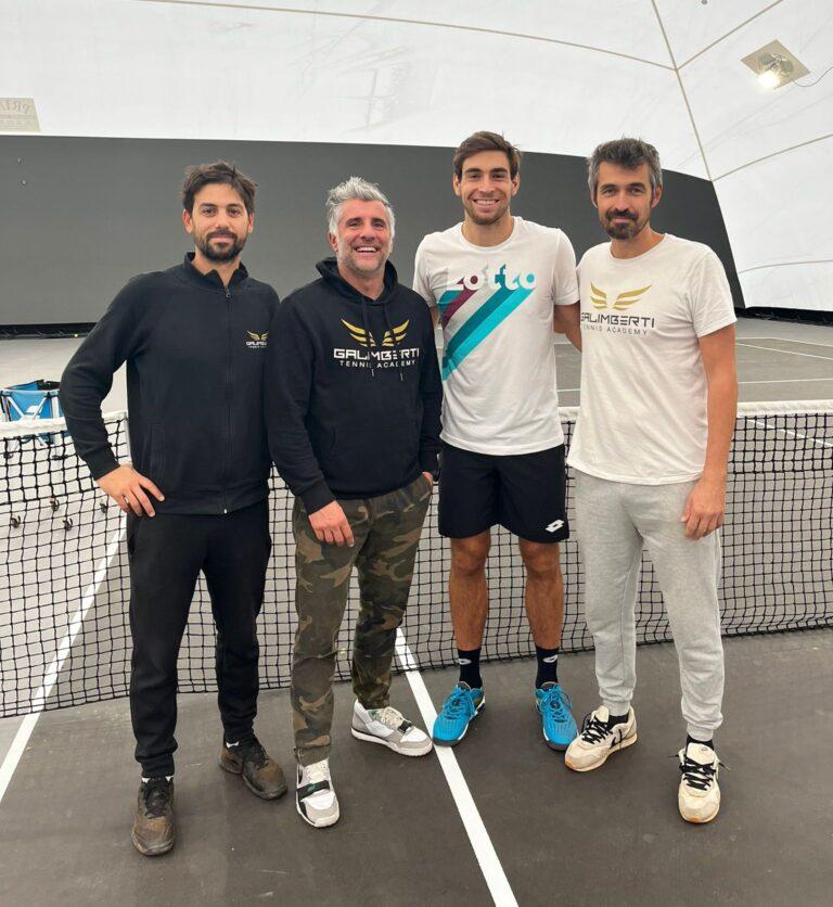 Enrico Dalla Valle a Cattolica con i coach della Galimberti Tennis Academy
