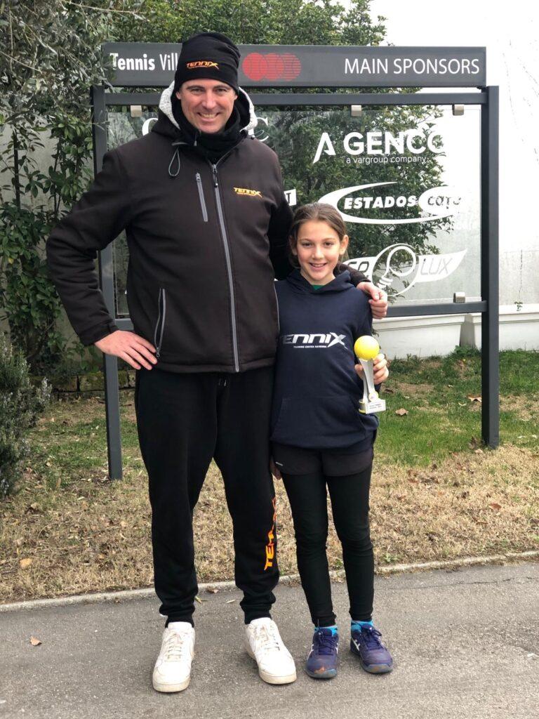 Angelica Bonetti con il tecnico Luis Caballer