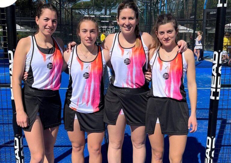 La squadra di serie A femminile del Village Paddle Imola