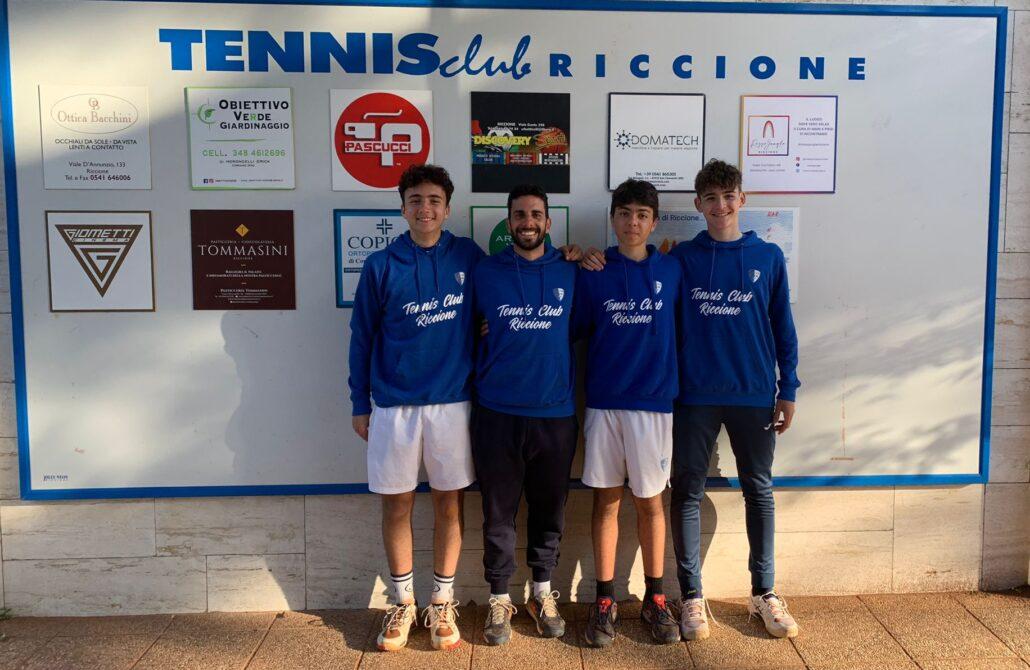 La squadra A Under 16 del Tennis Club Riccione