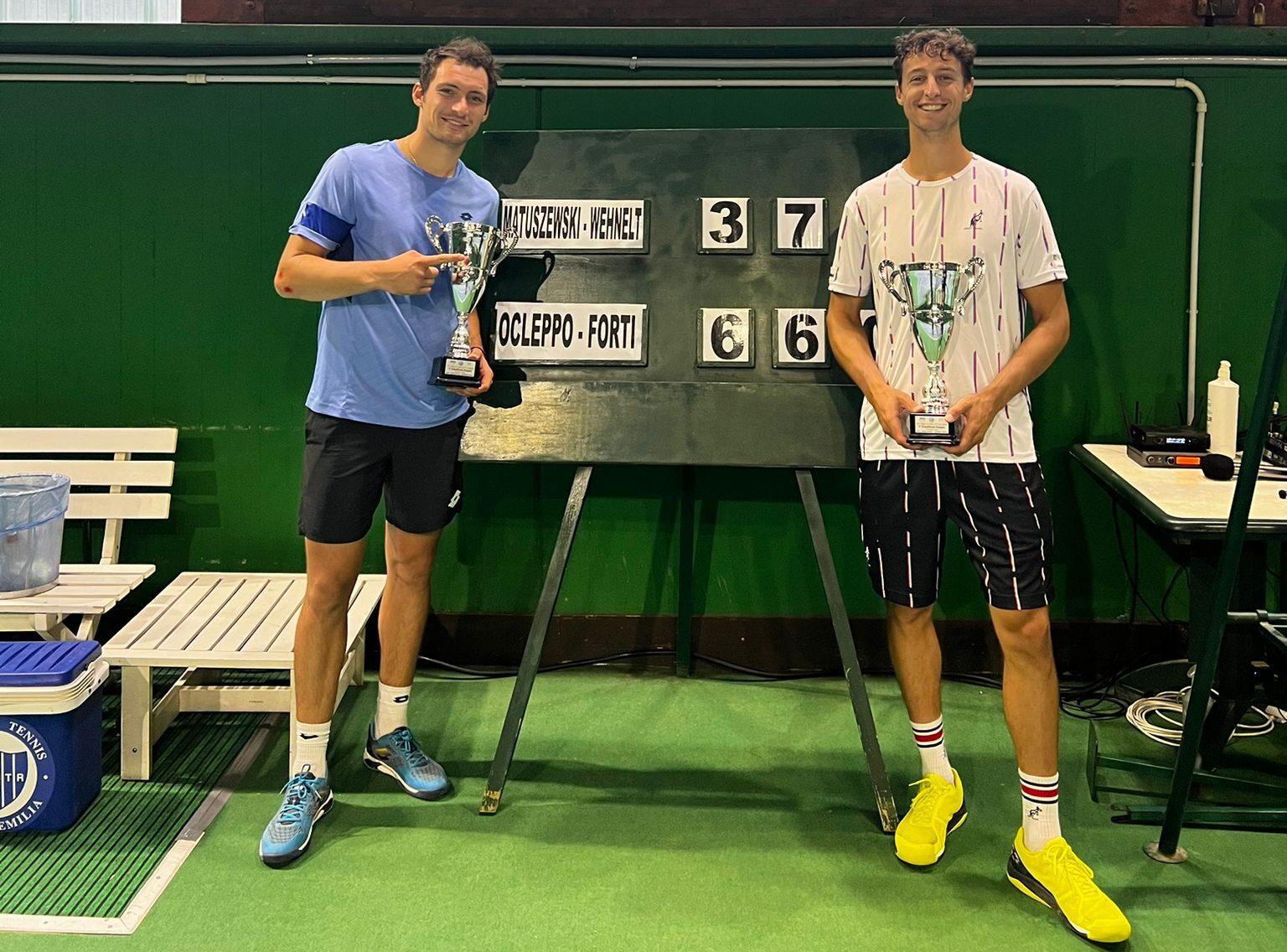 Francesco Forti e Julian Ocleppo vincono il doppio nell’Itf di Reggio Emilia