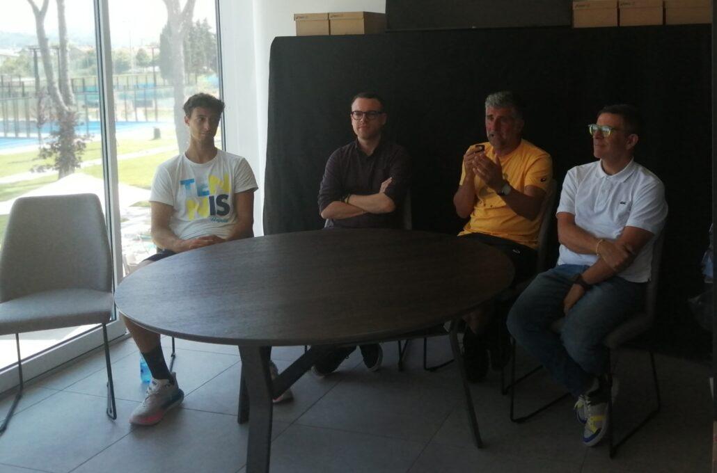L'intervento di Giorgio Galimberti alla conferenza stampa di presentazione del torneo ITF Future maschile di Cattolica