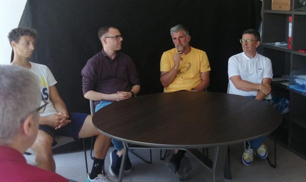 Giorgio Galimberti durante la conferenza stampa di presentazione del torneo ITF Future maschile